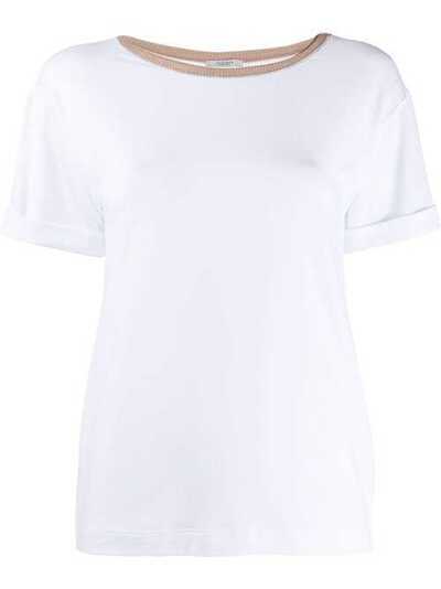 Peserico футболка с контрастным воротником S06562J05644E