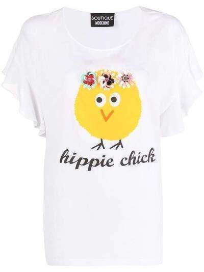 Boutique Moschino футболка с принтом Hippie Chick A02010837