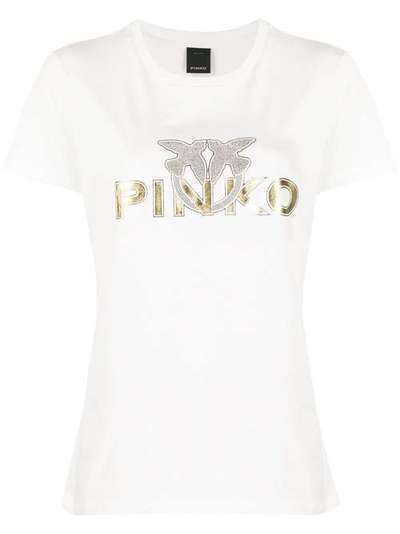 Pinko футболка с декорированным логотипом 1N12PVY6E4Z10