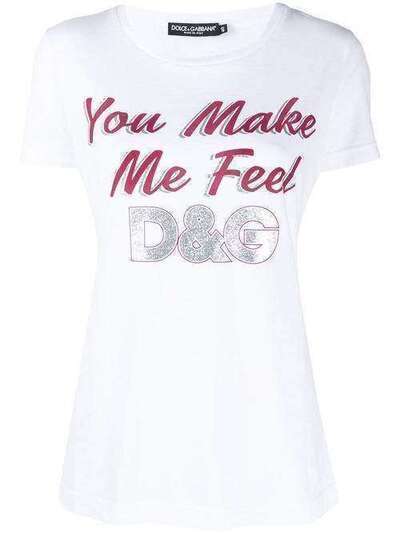 Dolce & Gabbana футболка с надписью F8H32TG7TTP