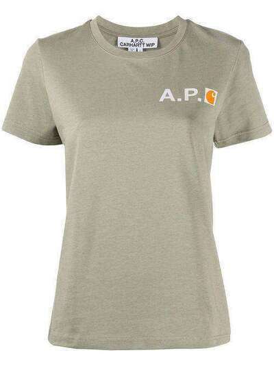 A.P.C. футболка с круглым вырезом и логотипом F26889COECZJAA