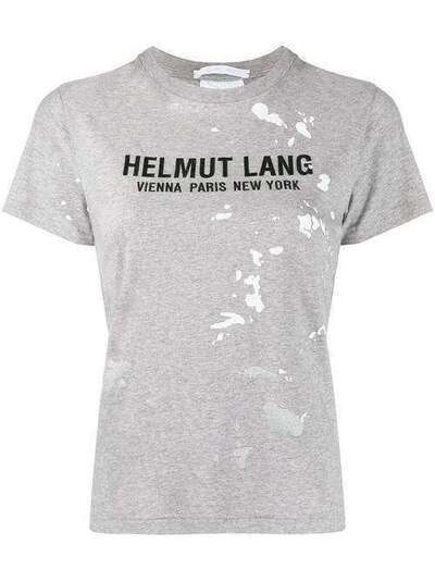 Helmut Lang футболка с принтом и эффектом разбрызганной краски J09DW505