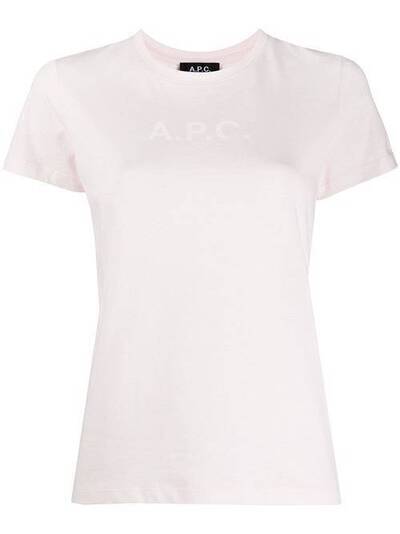 A.P.C. футболка с круглым вырезом и логотипом COEDAF26866