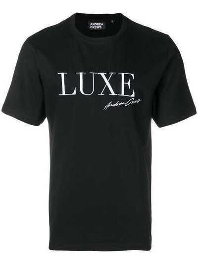 Andrea Crews футболка с вышивкой Luxe FW18WFLASHBLACK