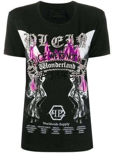 Philipp Plein футболка Alice We're Not In Wonderland P20CWTK2042PTE003N