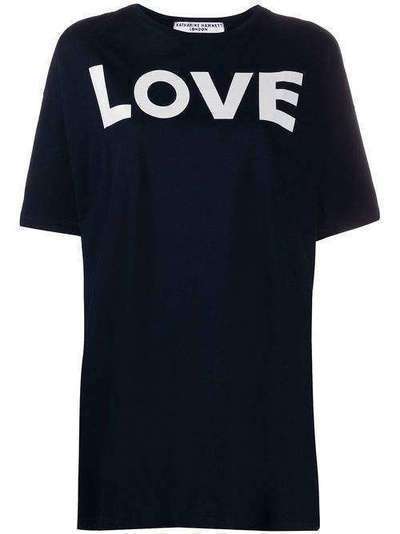 Katharine Hamnett London футболка оверсайз с принтом Love KHW158ADT602