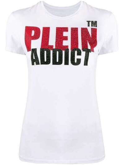 Philipp Plein декорированная футболка Addict с короткими рукавами S20CWTK1939PTE003N