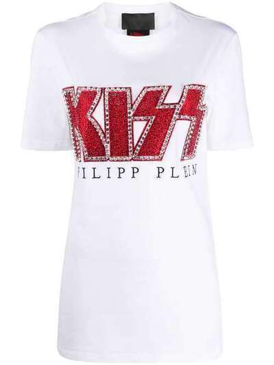 Philipp Plein декорированная футболка Kiss P20CWTK2025PTE003N