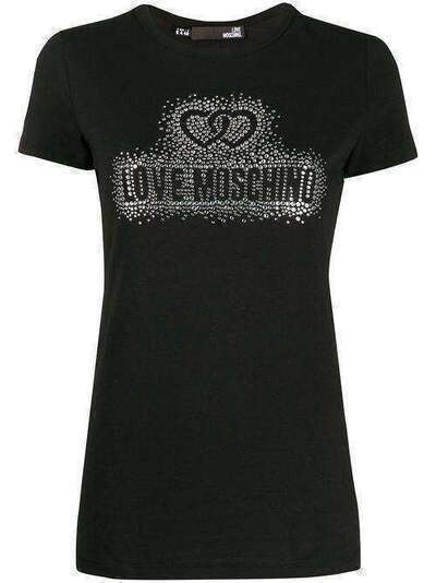 Love Moschino футболка с логотипом из страз B4F7360E1698