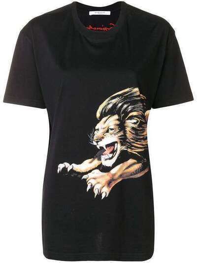 Givenchy футболка с принтом льва BW70603Z1G
