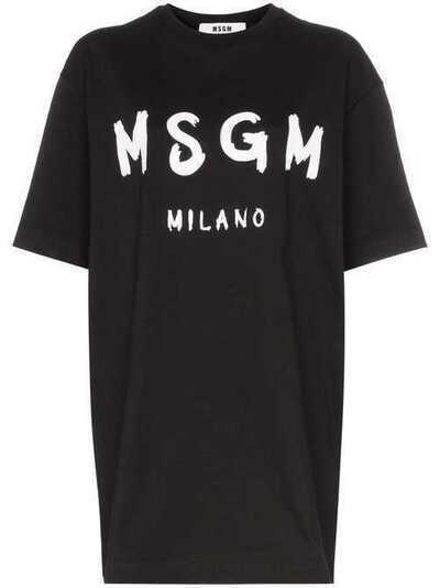 MSGM футболка оверсайз с логотипом 2642MDA168195298