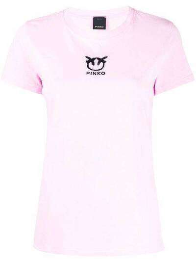 Pinko футболка с вышитым логотипом 1G14XBY651