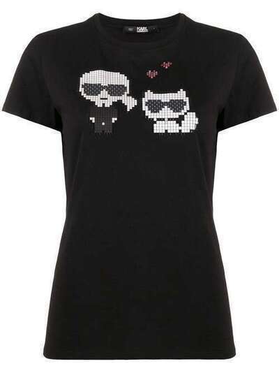 Karl Lagerfeld футболка Karl Pixel Choupette 201W1723999