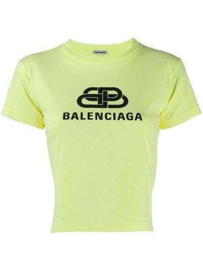 Balenciaga укороченная футболка с логотипом 583224TFV65