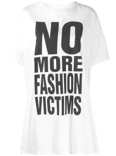 Katharine Hamnett London футболка с принтом No more Fashion Victims KHW158ABT602