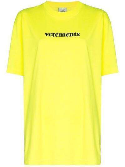 Vetements флюоресцентная футболка с логотипом SS20TR3041610