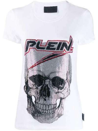 Philipp Plein футболка с декором Skull A19CWTK1763PTE003N