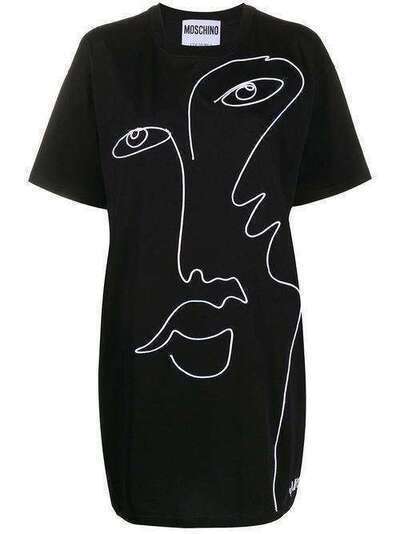 Moschino платье-футболка Cornely с вышивкой J04610440