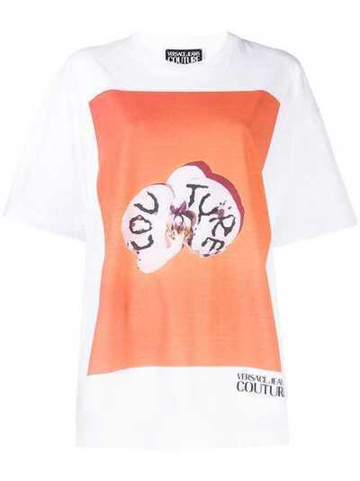 Versace Jeans Couture футболка с графичным принтом B2HUA7VA30257