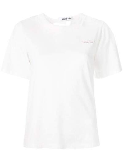Ground Zero футболка с вышивкой и открытой спиной S19TE122