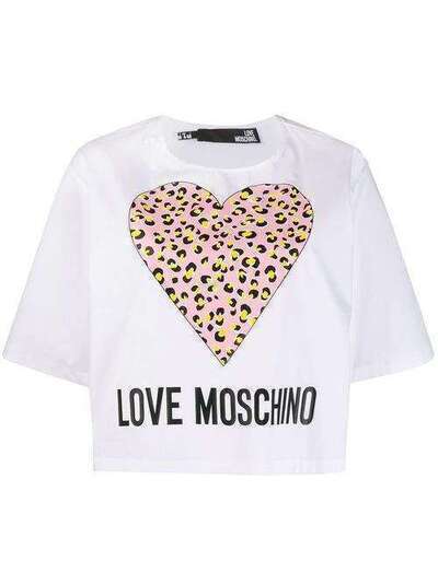 Love Moschino футболка с леопардовым принтом WCD5701S3296