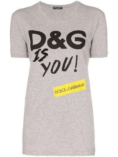 Dolce & Gabbana футболка с принтом D&G Is You F8K74ZHH7LS