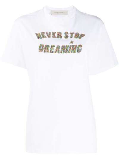 Golden Goose футболка Never Stop Dreaming G36WP124M1