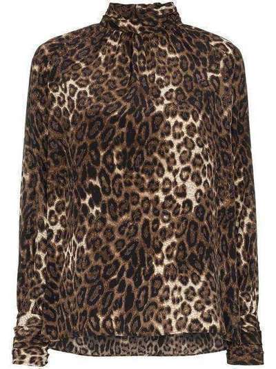 Nili Lotan блузка Alana с леопардовым принтом 10362W391