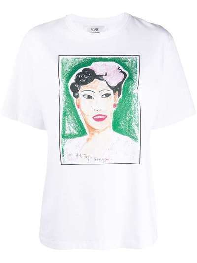 Victoria Victoria Beckham футболка с принтом Billie Holiday 2320JTS001777A