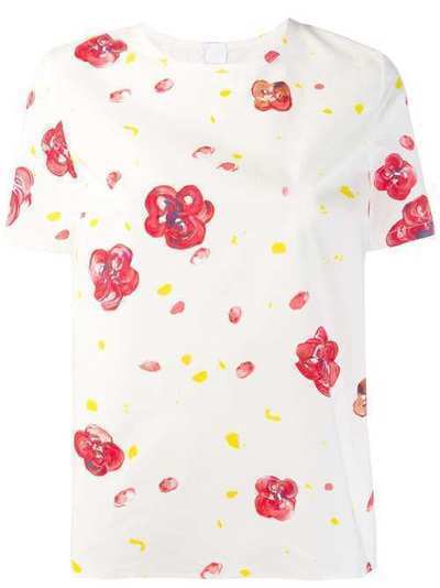 Marni поплиновая футболка с цветочным принтом CAMA0095A3TCX84