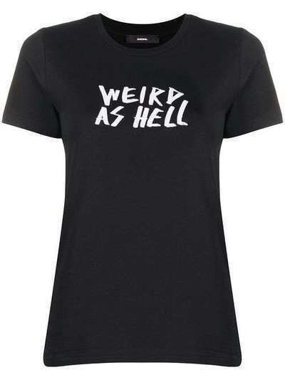 Diesel футболка Weird As Hell узкого кроя