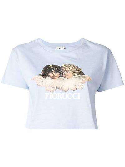 Fiorucci укороченная футболка Vintage Angels WMLSS18VACRPTEECOTTONJERSEYPALEBLUE