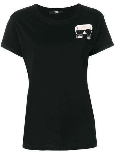Karl Lagerfeld футболка с принтом на кармане 76KW1727999