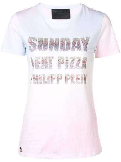 Philipp Plein футболка 'Sunday I Eat Pizza' S20CWTK1256PJY002N
