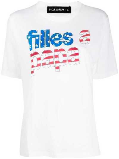 Filles A Papa футболка с логотипом USA 44125FLASH