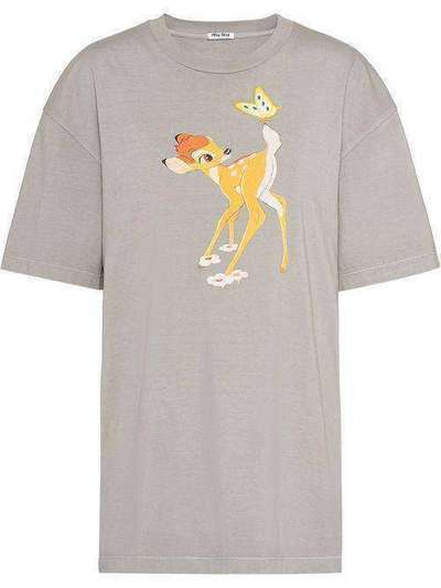 Miu Miu футболка с принтом Bambi из коллаборации с Disney MJN1941WHU