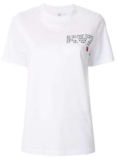 CK Calvin Klein футболка с надписью и логотипом 108CW76132WHI
