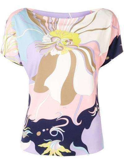 Emilio Pucci футболка с цветочным принтом 9RJN369R757