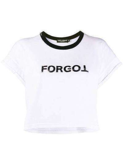 Dolce & Gabbana укороченная футболка с принтом F8M00TG7WBR