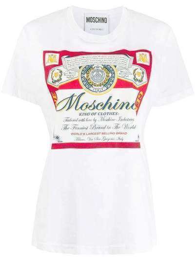 Moschino футболка с принтом A07784140