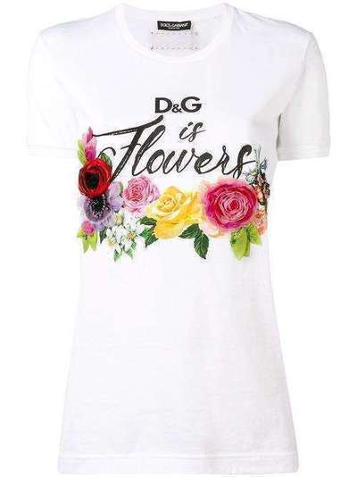 Dolce & Gabbana футболка с цветочным принтом F8K74ZHH7LP