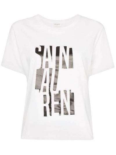 Saint Laurent футболка с логотипом 577070YBJJ2