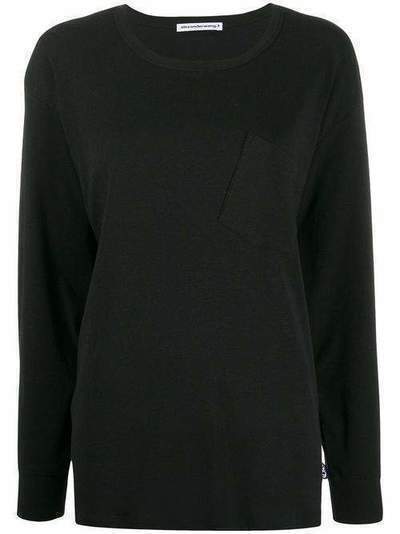 T By Alexander Wang топ оверсайз с круглым вырезом 4CC1201078