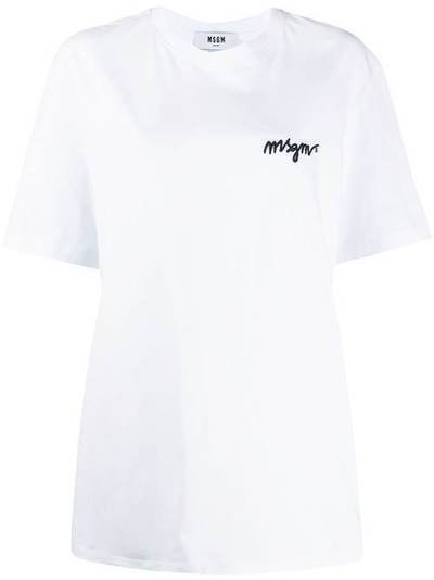 MSGM футболка оверсайз с логотипом 2841MDM232207298