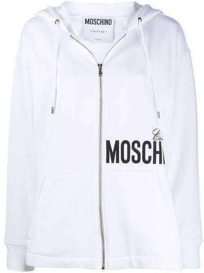 Moschino logo print hoodie A17220527