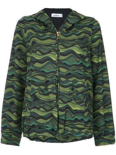 Amir Slama wave print hoodie 10245