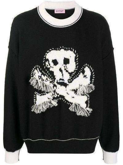 Palm Angels свитер с вышивкой Skull PMHE007F196000297588