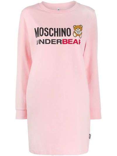Moschino платье-свитер с логотипом Underbear