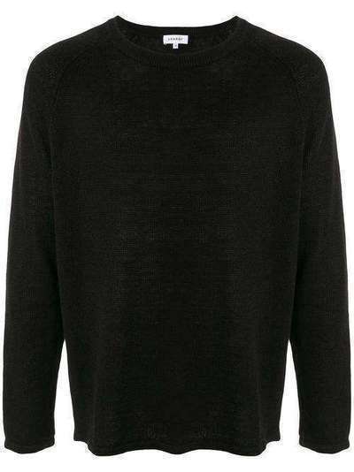 Venroy Linen Raglan Sweater MLNRAGLANBLK