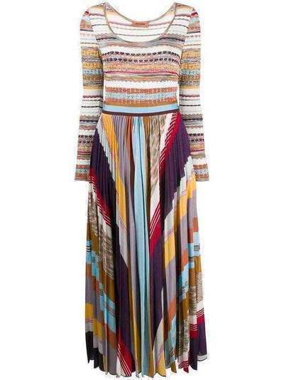 Missoni платье в полоску с плиссировкой MDG00559BK00IM